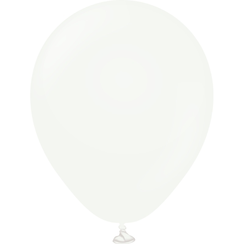 5" Kalisan Latex Balloons Standard White - XL SuperSize Bag Count (1000 Per Bag)