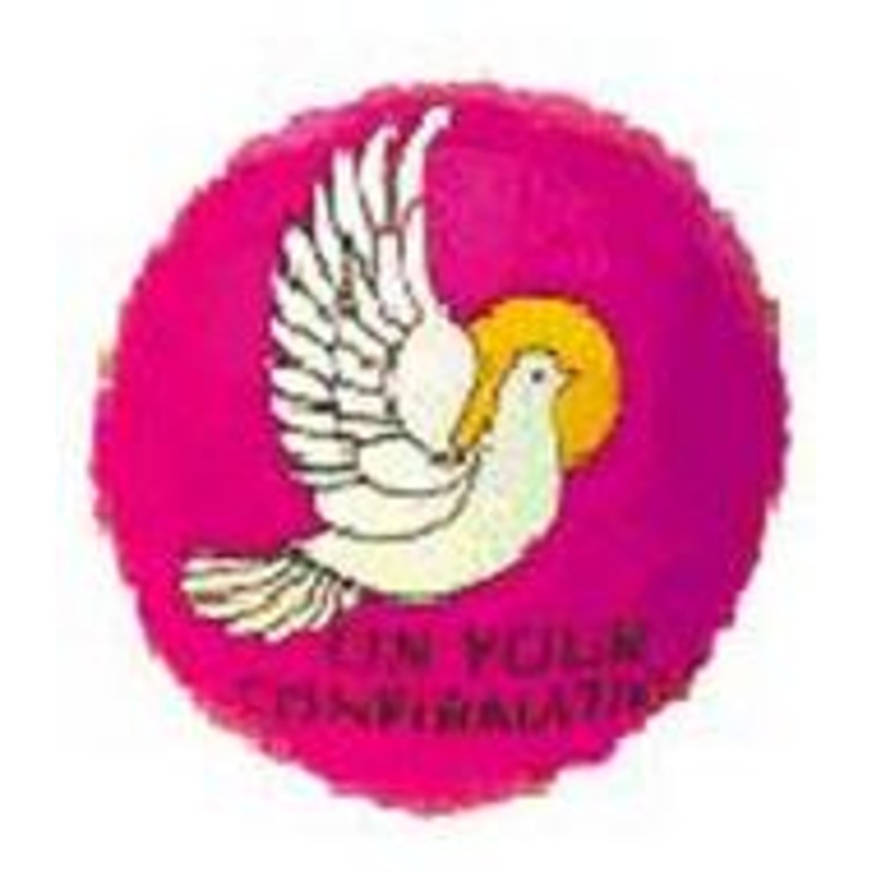 9" Airfill Only Confirmation Dove Pink Balloon