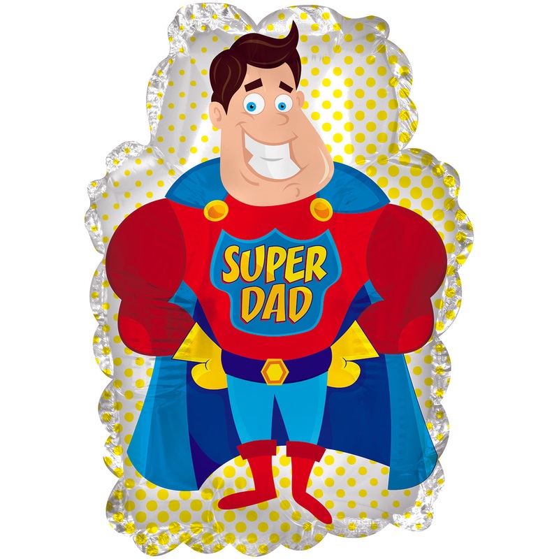 9" Airfill Only Super Dad Mini Shape Balloon