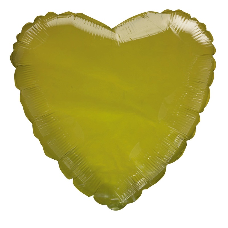 9" Airfill Only Transparent Yellow Heart Shaped Balloon