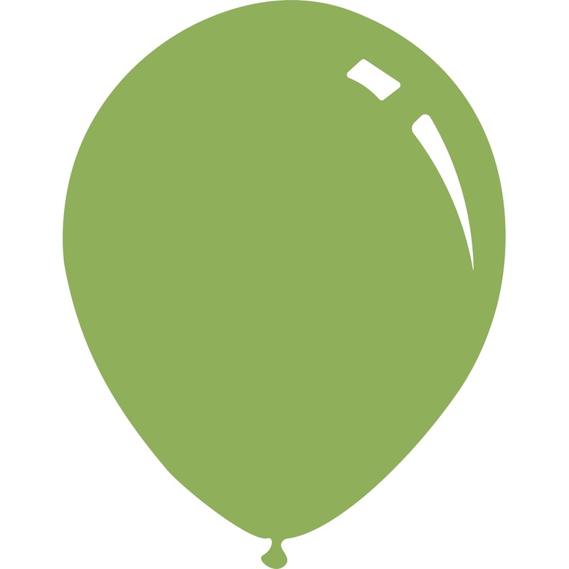 9" Metallic Pale Green Decomex Latex Balloons (100 Per Bag)