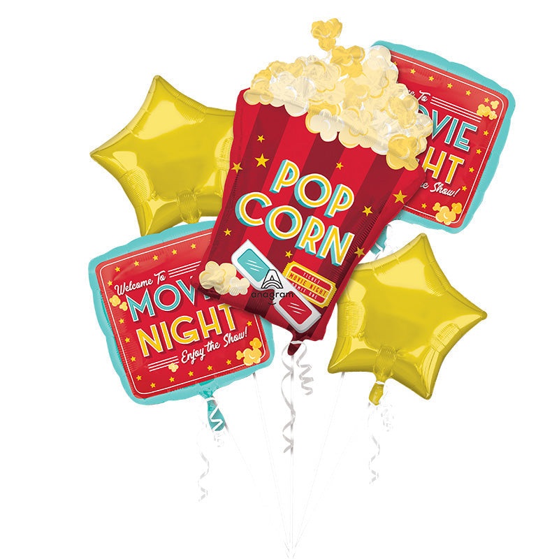 Bouquet Movie Night Foil Balloon