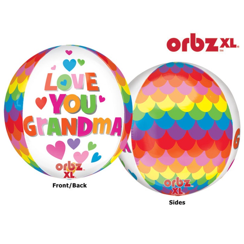 16" Orbz Grandma Balloon Packaged