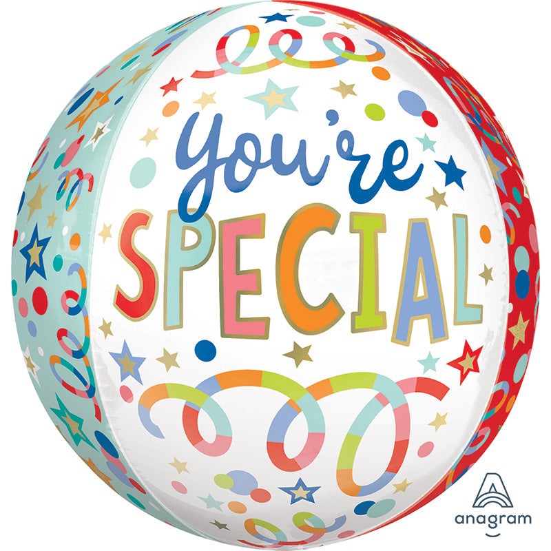 16" You're Special Streamers Orbz Foil Balloon