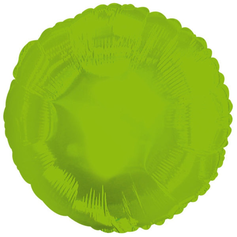 18" CTI Brand Lime Green Circle Foil Balloon