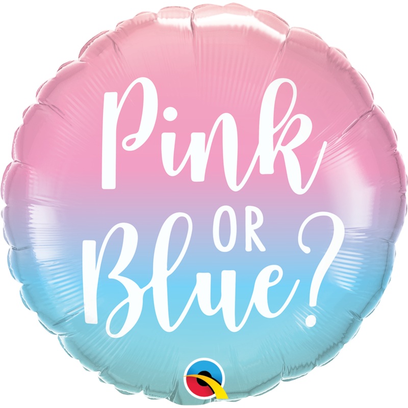 18" Gender Reveal Ombre Foil Balloon