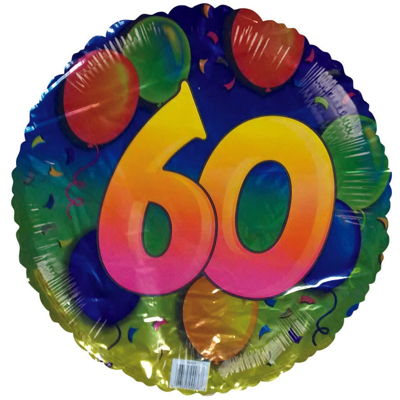 18" Happy 60th Birthday Floating Balloons