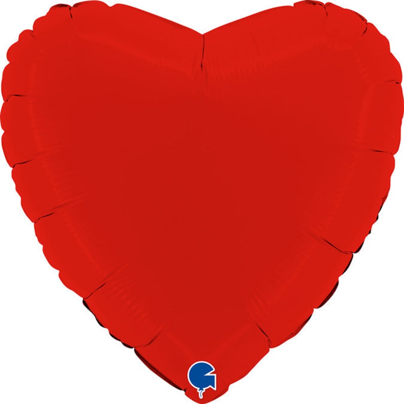 18" Heart Matte Red Foil Balloon