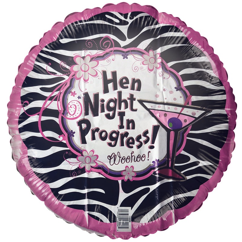 18" Hen Night Progress Foil Balloon