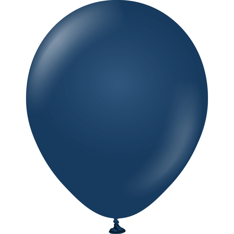 18" Kalisan Latex Balloons Standard Navy (25 Per Bag)