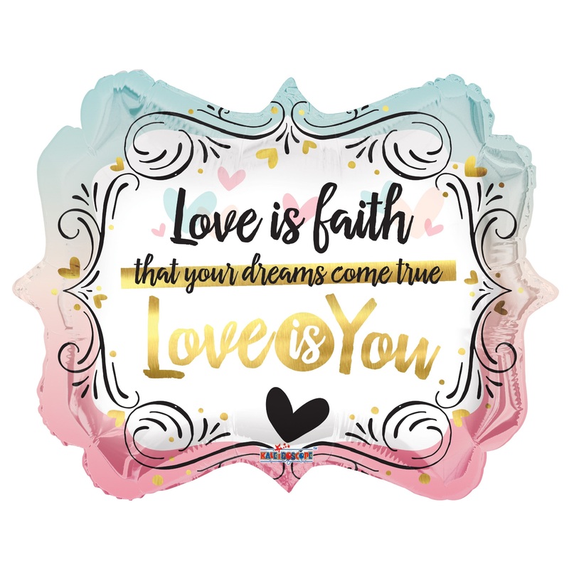 18" Love Is You Marquee Balloon