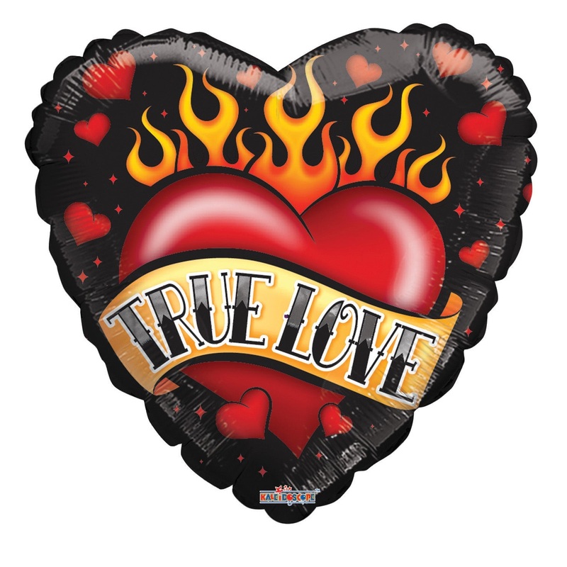 18" Love Tattoo Foil Balloon