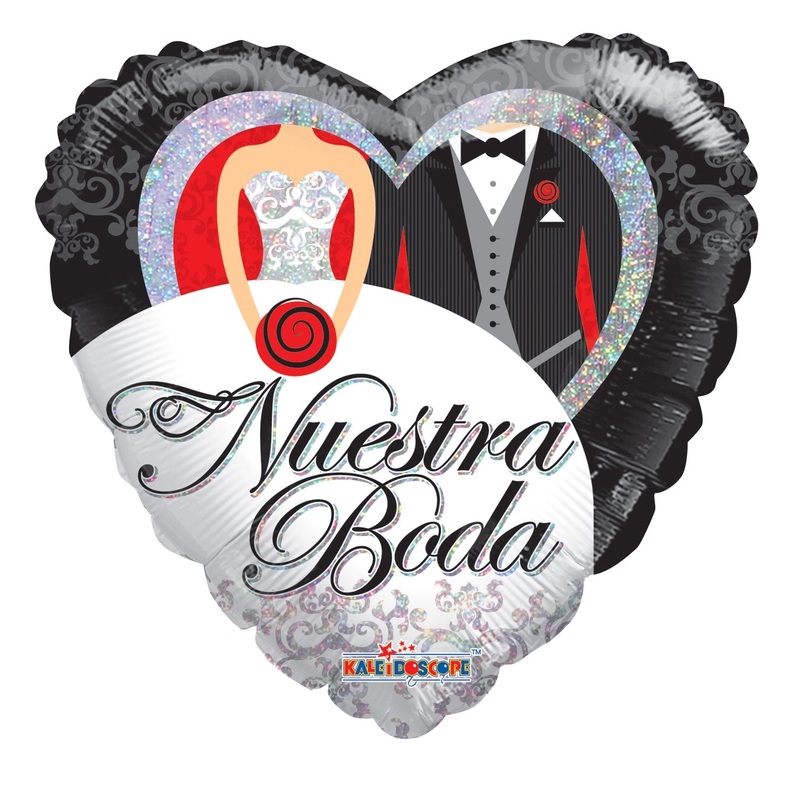 18" Nuestra Boda Corazon Holografico Balloon (Spanish)