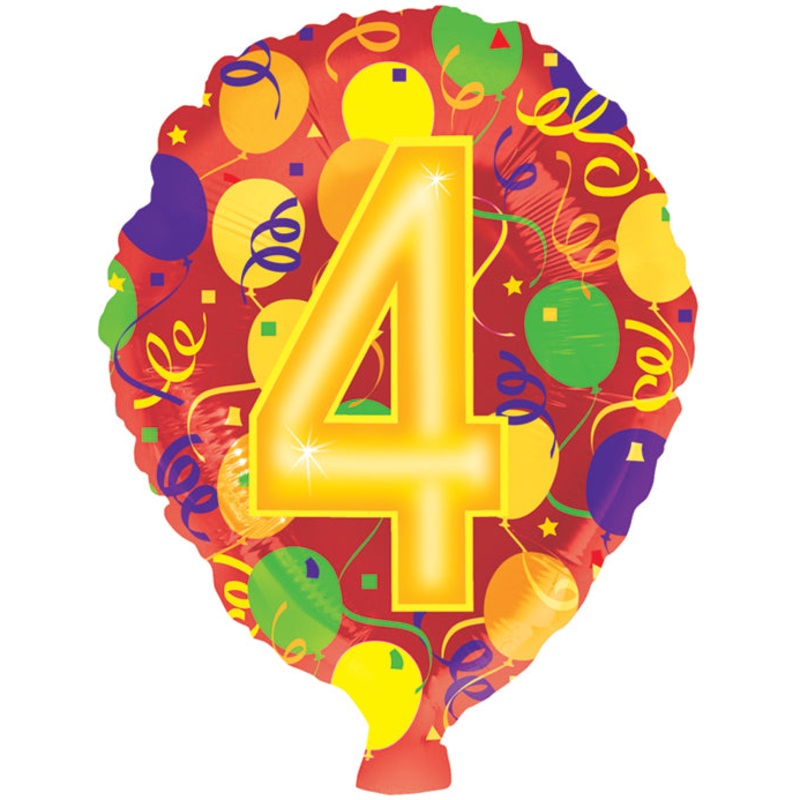 18" Number Balloon Shaped "4"