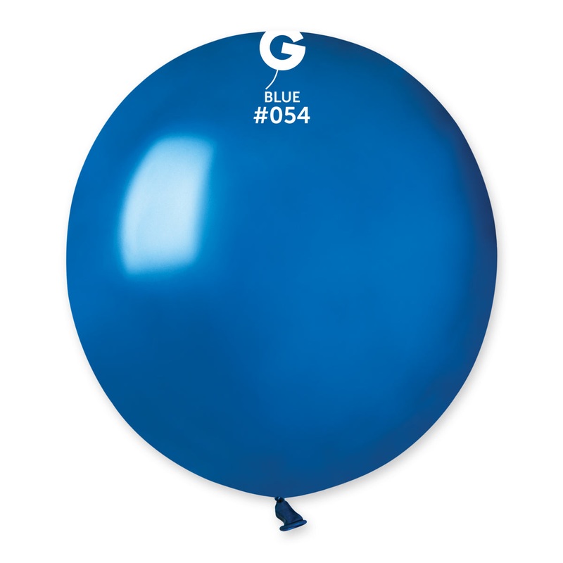 19" Gemar Latex Balloons (Bag of 25) Metallic Royal Deep Blue