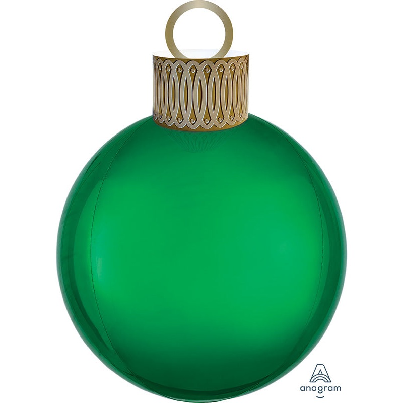20" Green Orbz Ornament Kit Foil Balloon