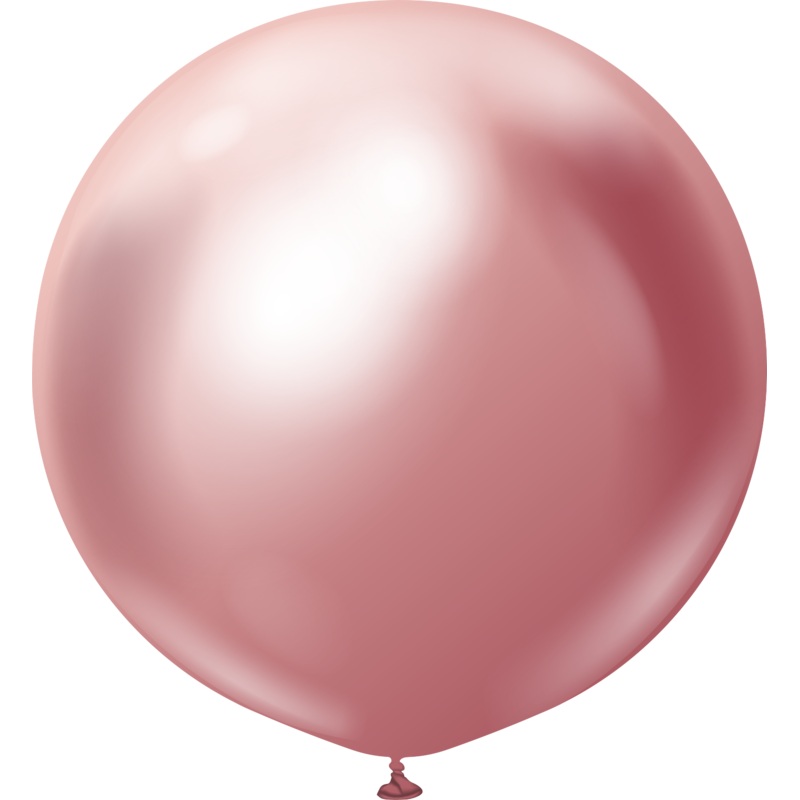 24" Kalisan Latex Balloons Mirror Pink (5 Per Bag)