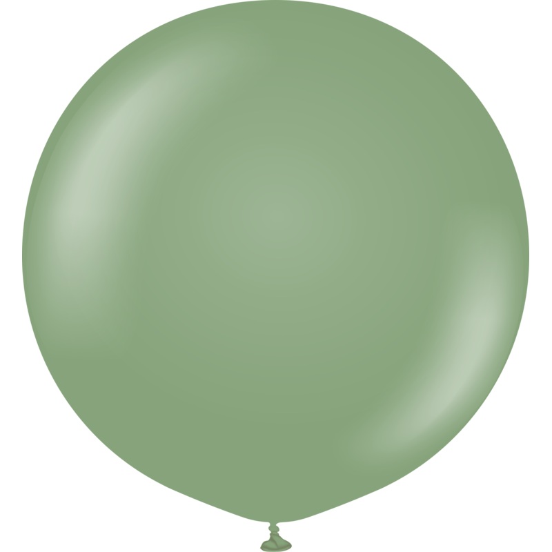 24" Kalisan Latex Balloons Retro Eucalyptus (5 Per Bag)