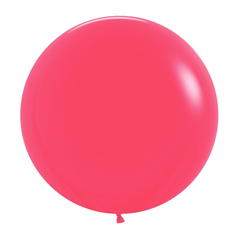 24" Latex Balloons Deluxe Raspberry (3 Per Bag)