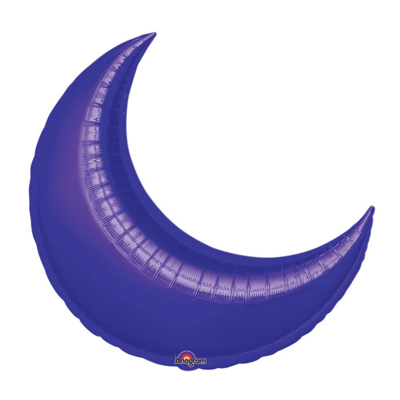 26" Purple Crescent Moon Balloon