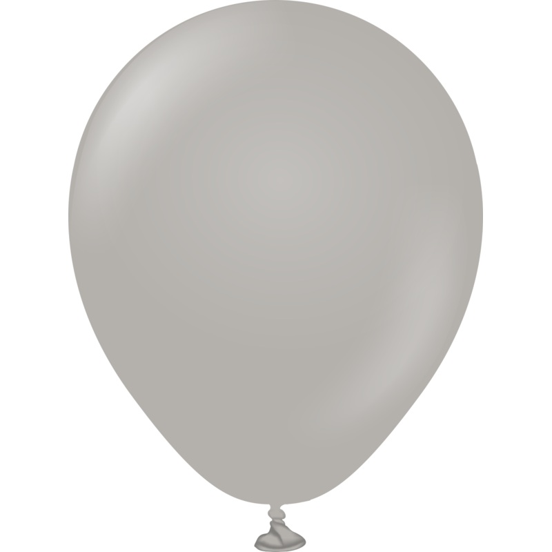 5" Kalisan Latex Balloons Standard Grey (50 Per Bag)