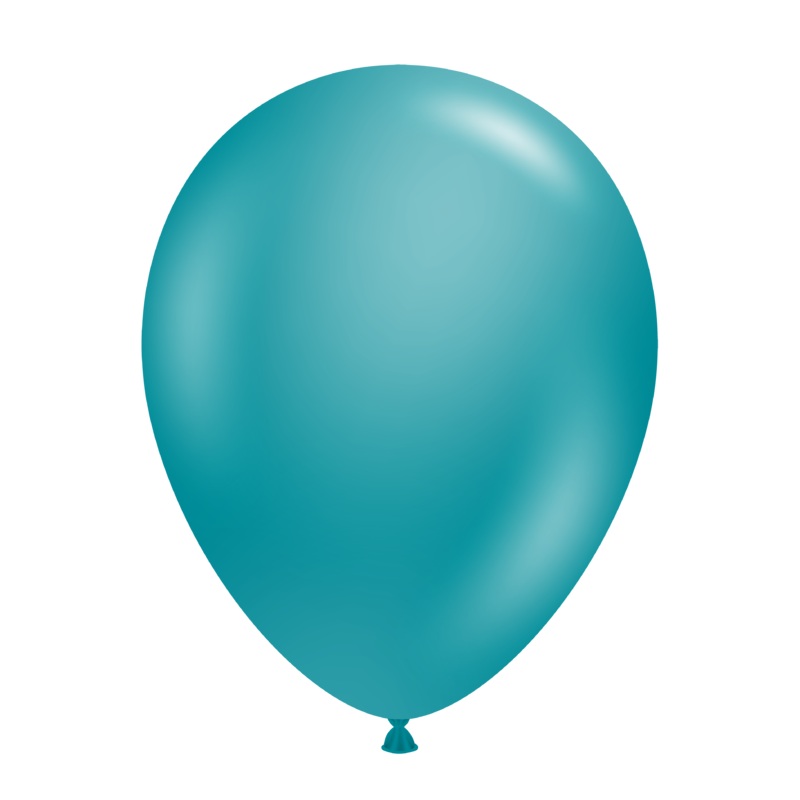 5" Tuftex Latex Balloons (50 Per Bag) Pearl Metallic Teal