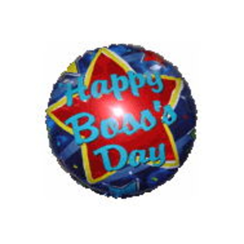 9" Airfill Only Happy Boss's Day Star Balloon