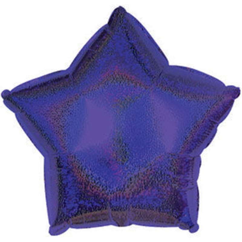 9" Airfill Only Purple Star Dazzeloon Balloon