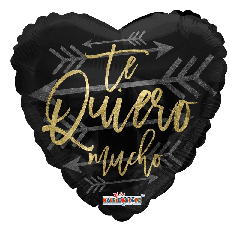 9" Airfill Only Te Quiero Flechas Holographic Balloon (Spanish)