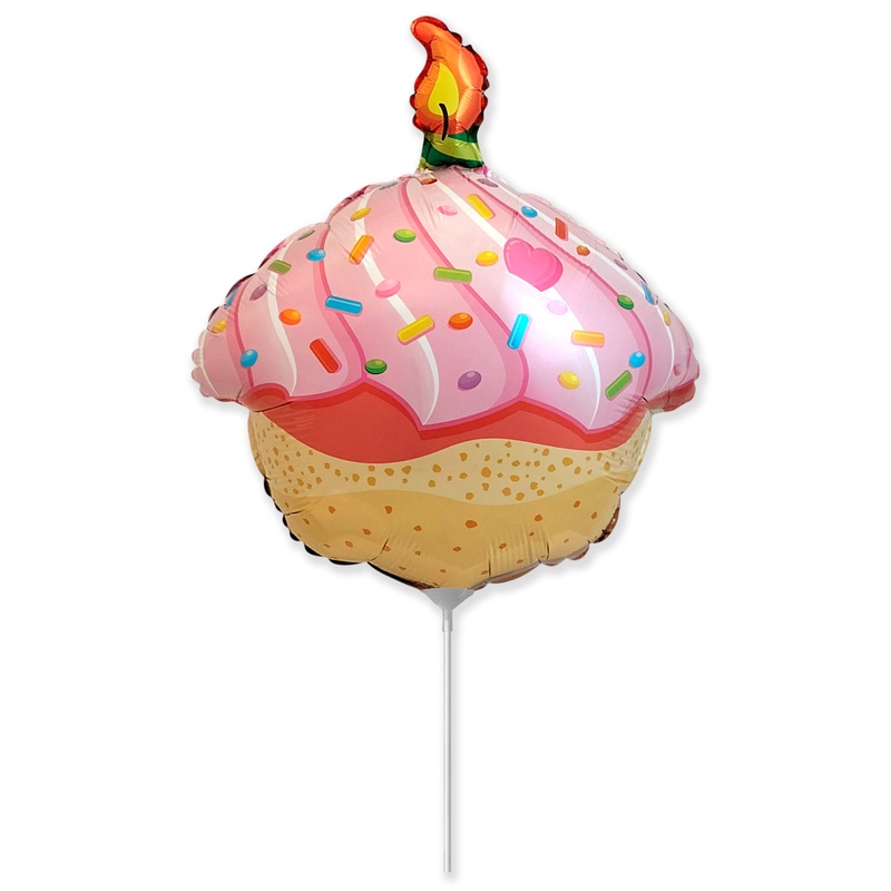 11" Airfill Only Cupcake Mini Foil Balloon