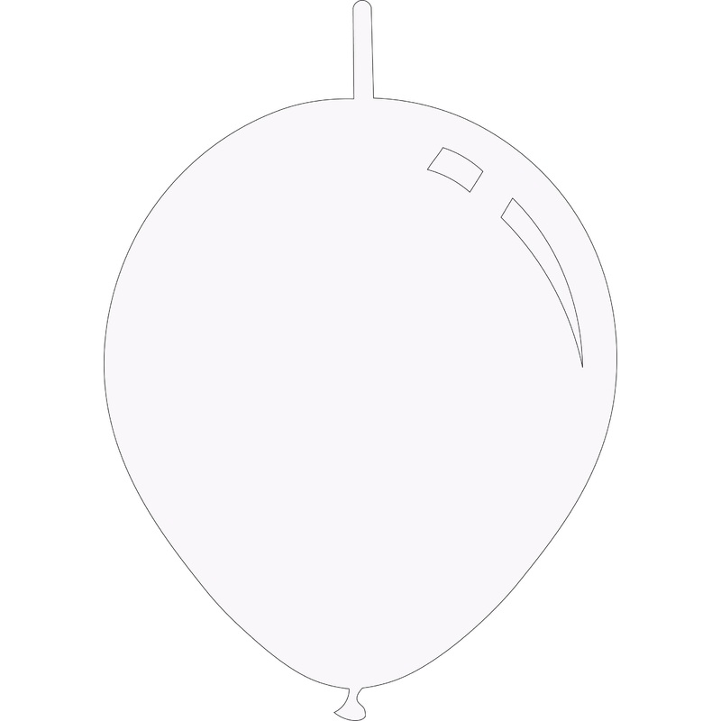 11" Metallic Pearl White Decomex Linking Latex Balloons (100 Per Bag)
