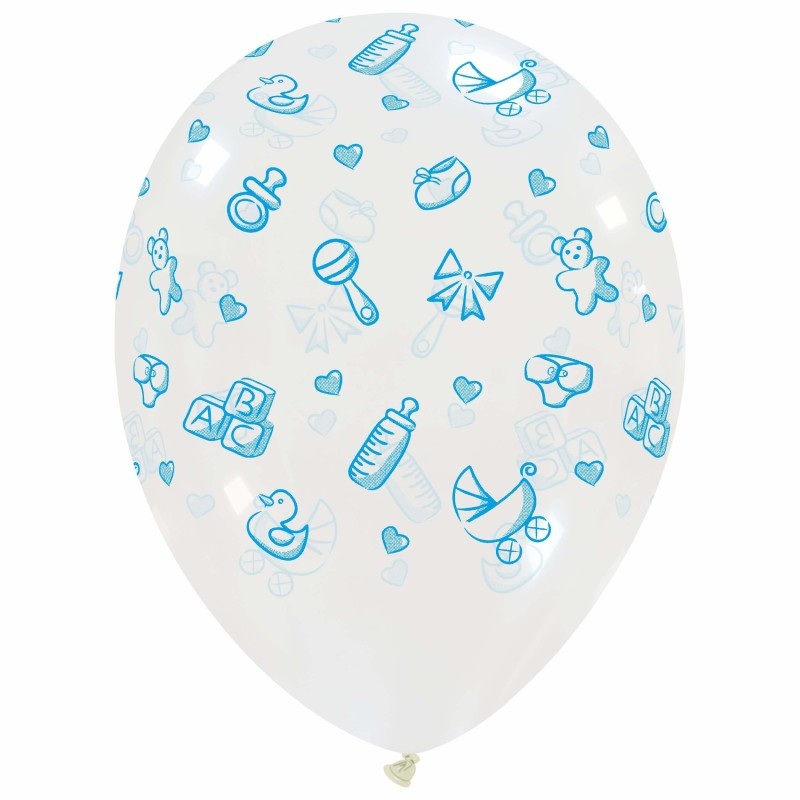 12" Cattex Brand Printed Latex Balloons (25 Per Bag) Baby Stuff Fuchsia Pink Print