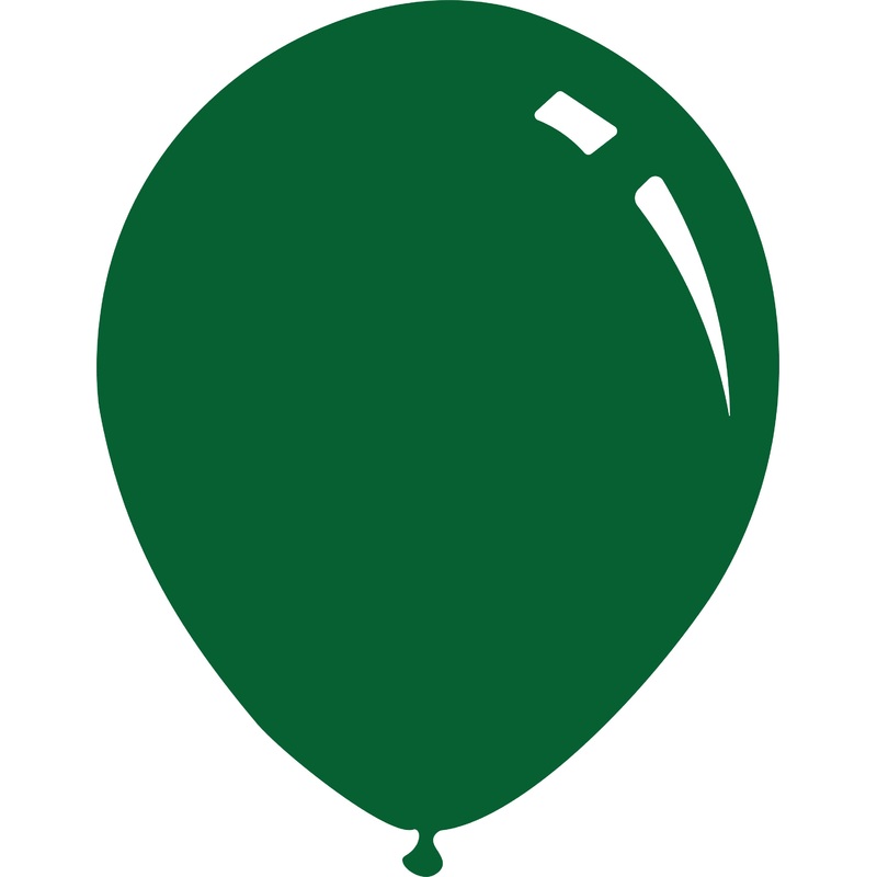 12" Crystal Dark Green Decomex Latex Balloons (100 Per Bag)