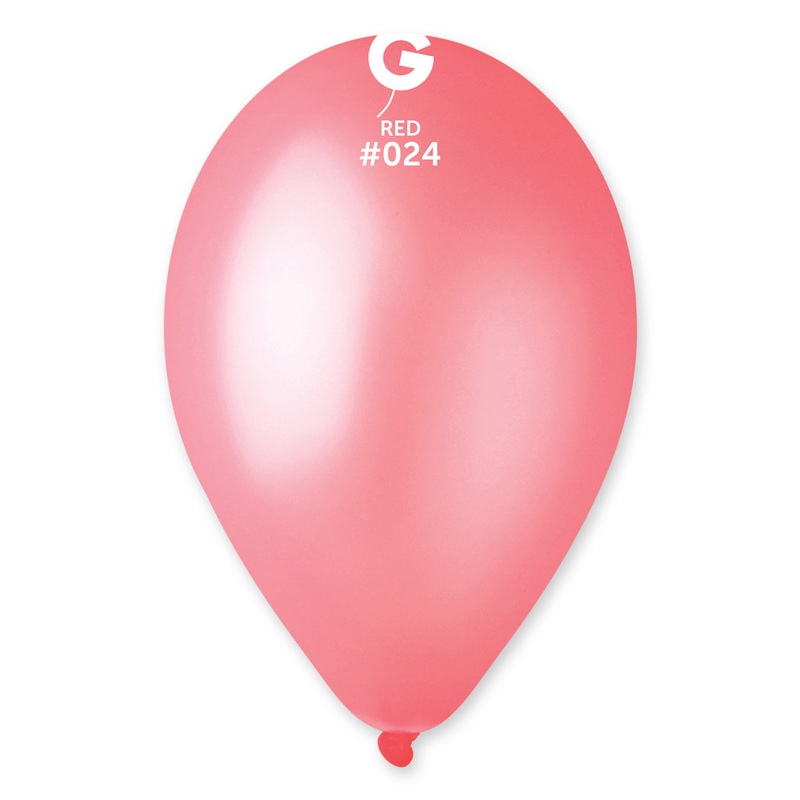 12" Gemar Latex Balloons (Bag of 50) Neon Balloons Neon Red