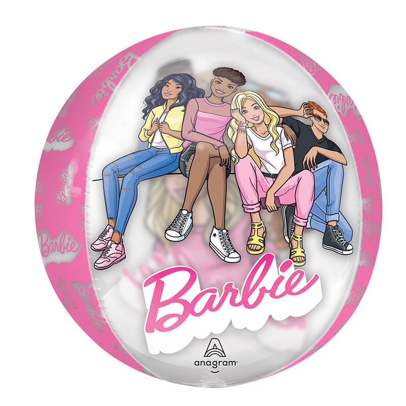 16" Orbz Clear Barbie Foil Balloon