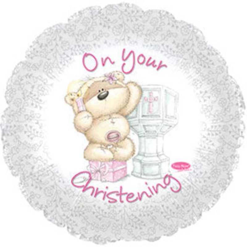 17" On Your Christening Girl L Balloon