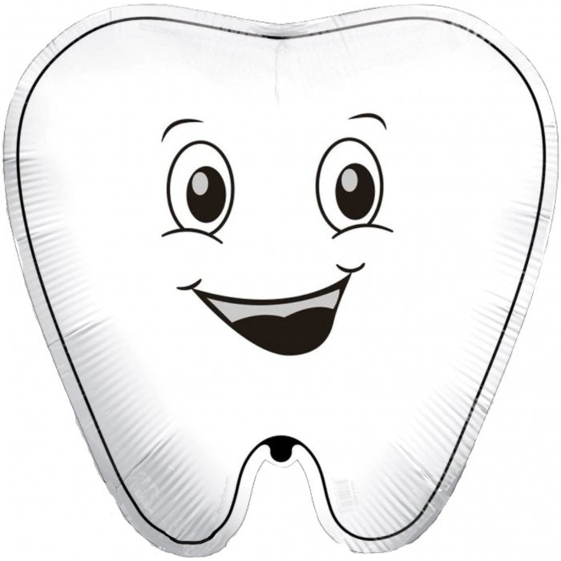 17" Smiling Tooth Foil Balloon