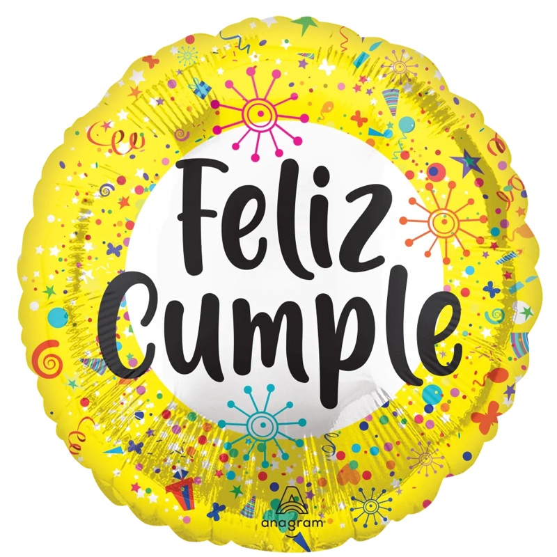 18" Feliz Cumpleaos Celebracin (Spanish) Foil Balloon