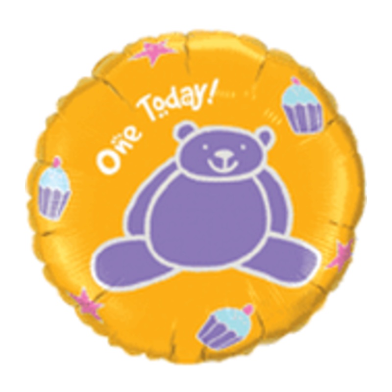 18" One Today Bear Balloon