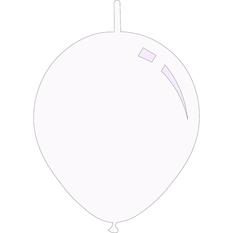 18" Standard White Decomex Linking Latex Balloons (25 Per Bag)