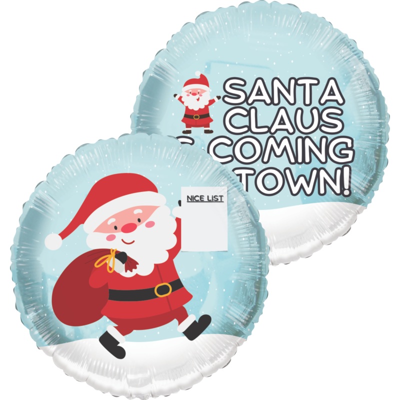 24" Jumbo Nice List Christmas Personalize Foil Balloon