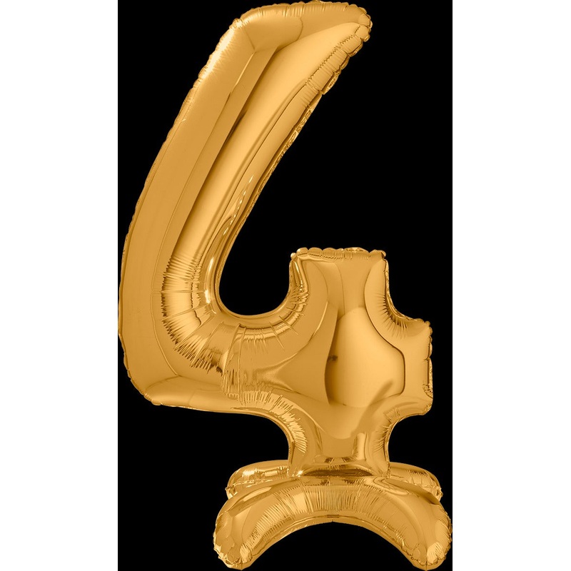 25" Number Standup 4 Gold Foil Balloon