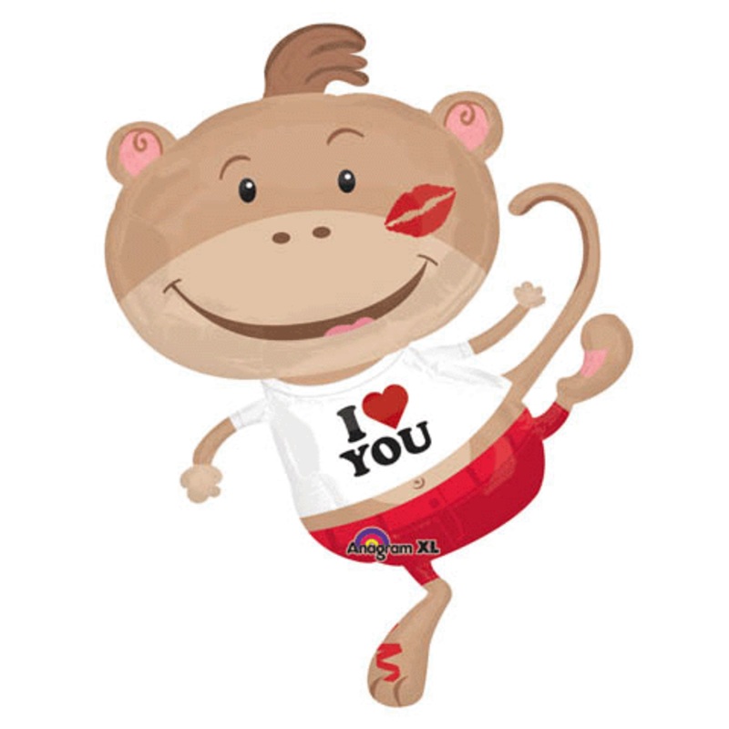 34" Monkey Lovin' SuperShape Balloon