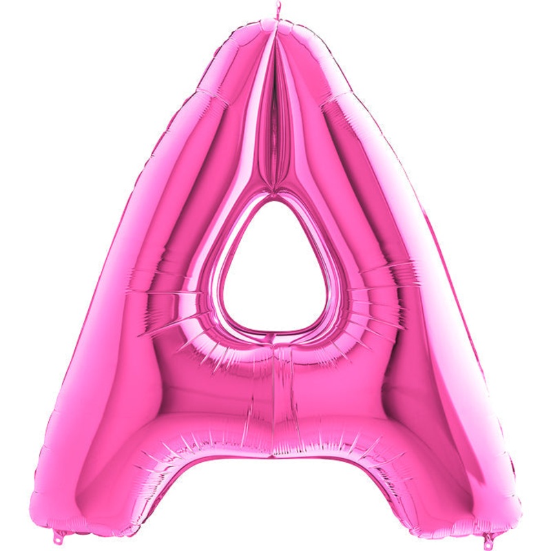 40" (34" Inflated) Foil Shape Megaloon Balloon Letter A Fuchsia/Pink