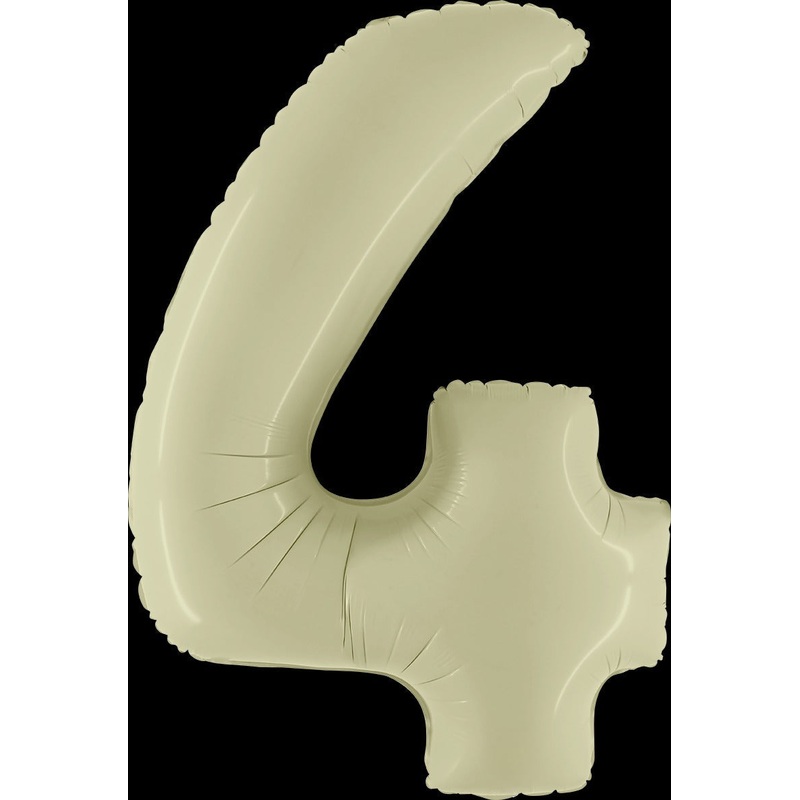 40" (34" Inflated) Number "4" Satin Olive Green Foil Balloons