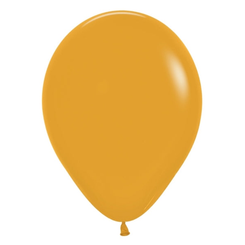 5" Latex Balloons (100 Per Bag) Deluxe Mustard