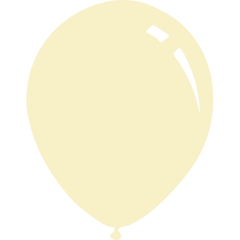 5" Metallic Ivory Decomex Latex Balloons (100 Per Bag)