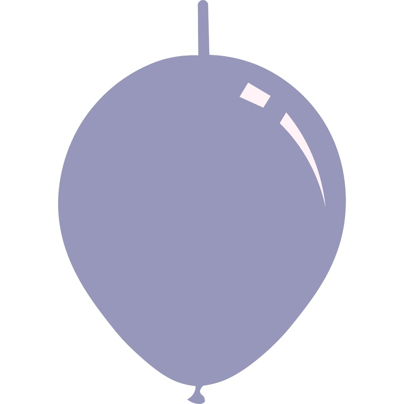 6" Metallic Periwinkle Decomex Linking Latex Balloons (100 Per Bag)