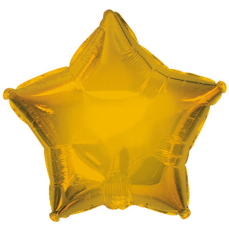 9" Airfill Only CTI Gold Star Balloon