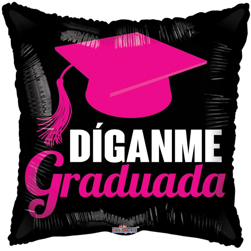9" Airfill Only Dganme Graduada GelliBean Foil Balloon (Spanish)